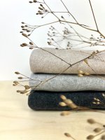 BIO Baumwollfleece hellgrau melange Doubleface