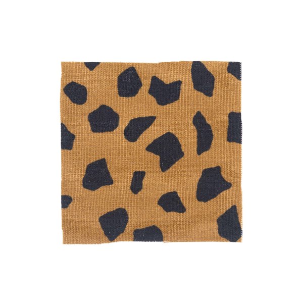 Viskose Leinen Leodots cognac
